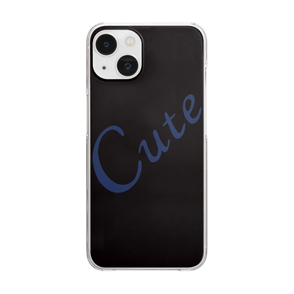 Cute BirdsのCute Birds ブラックブルー携帯ケース Clear Smartphone Case