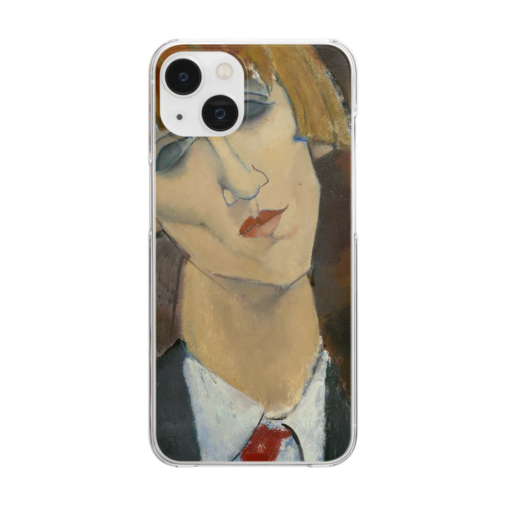 museumshop3の【世界の名画】アメデオ・モディリアーニ『Madame Kisling』 Clear Smartphone Case