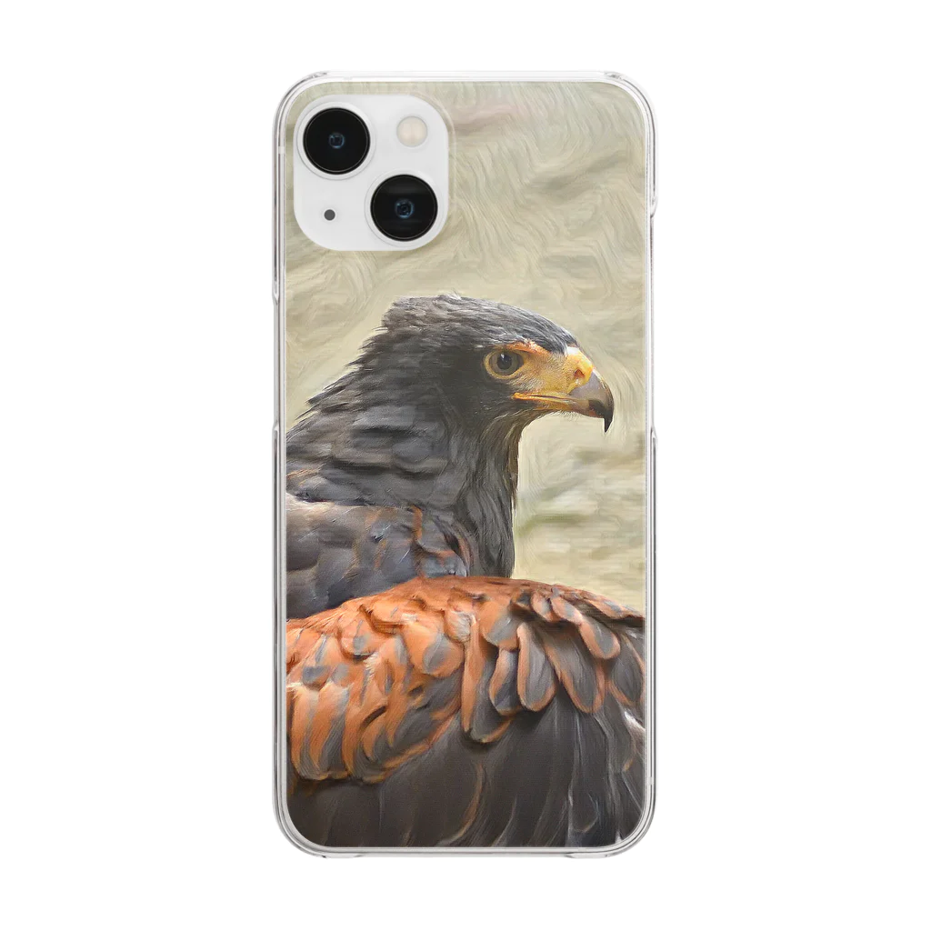 猛禽とインコのハリスホーク Clear Smartphone Case