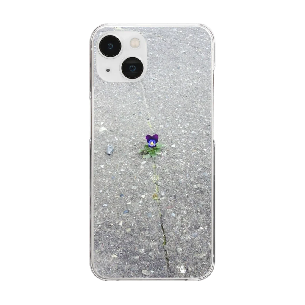 写真ものばっかりです(´∇｀)の小さな花は強い Clear Smartphone Case