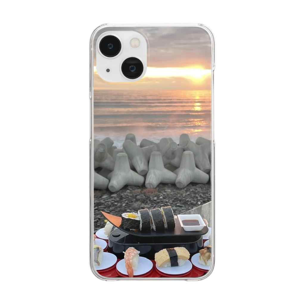 peniのSushi on the beach Clear Smartphone Case