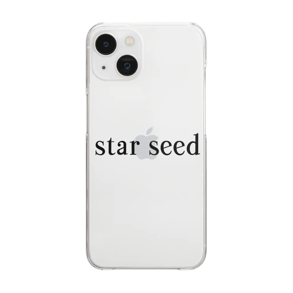 starseedのシンプル　star seed デザイン クリアスマホケース