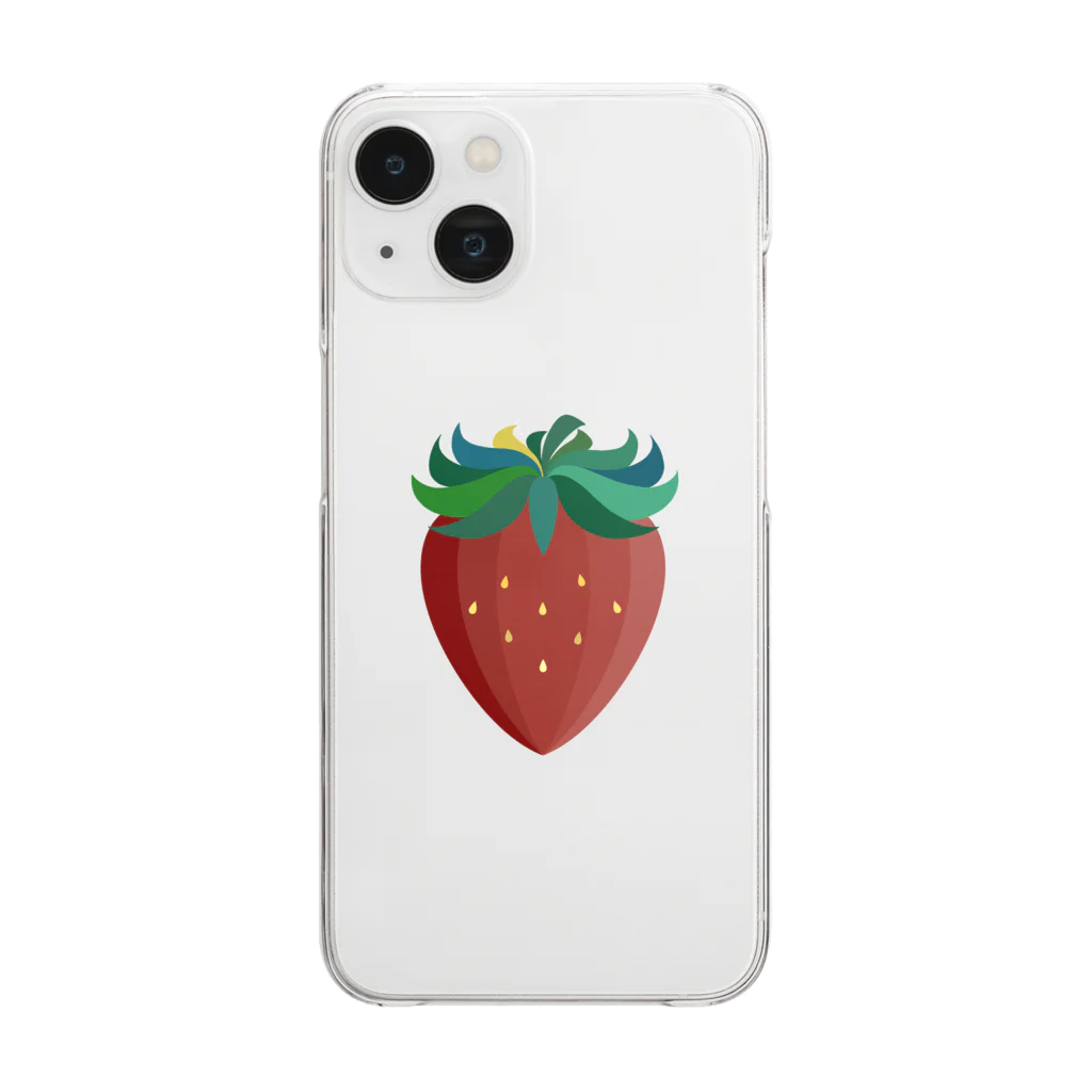 あびるるるのデザイン屋さんの🍓るるるのいちご -Ichigo-🍓 Clear Smartphone Case