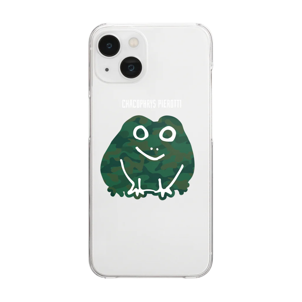 Bear Fish Companyのチャコガエル（カエル） Clear Smartphone Case