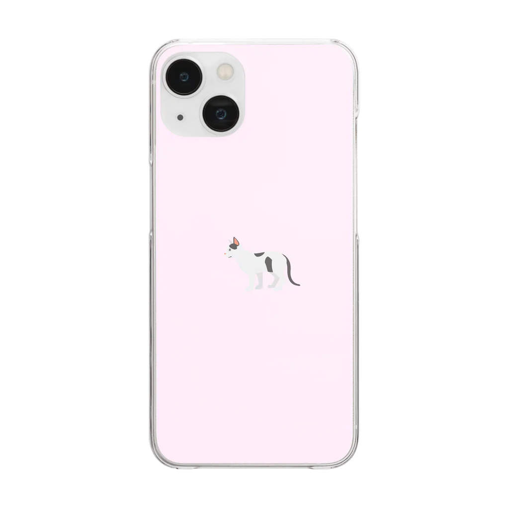 orange_honeyの猫1-16 ぶち猫 Clear Smartphone Case