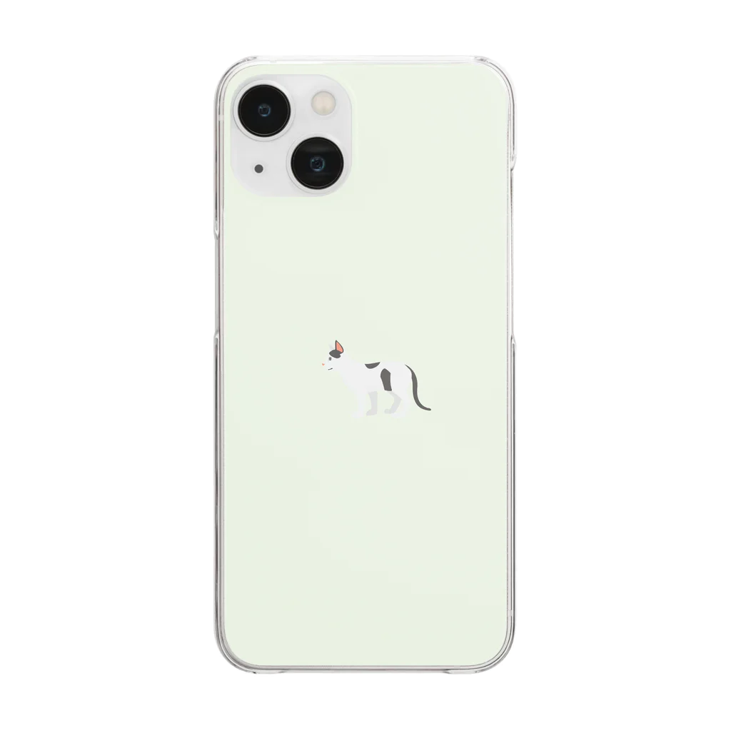 orange_honeyの猫1-16 ぶち猫 Clear Smartphone Case