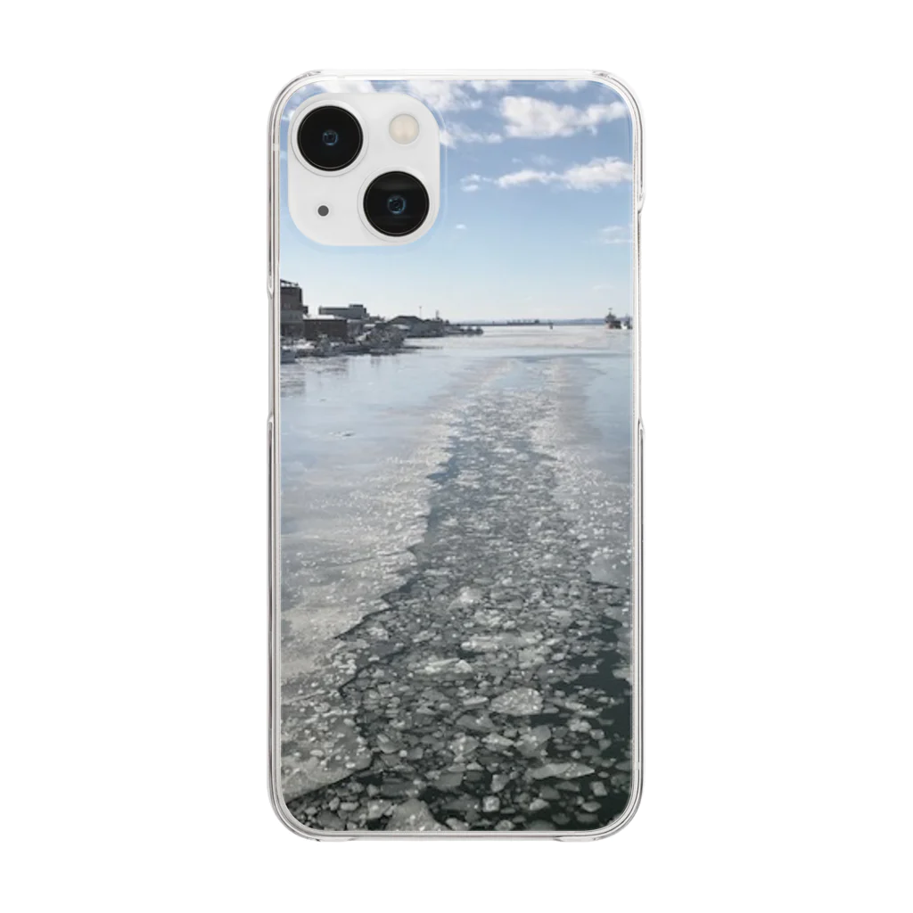 空屋　sorayakusakaの201902111352001　漁船の足跡 Clear Smartphone Case