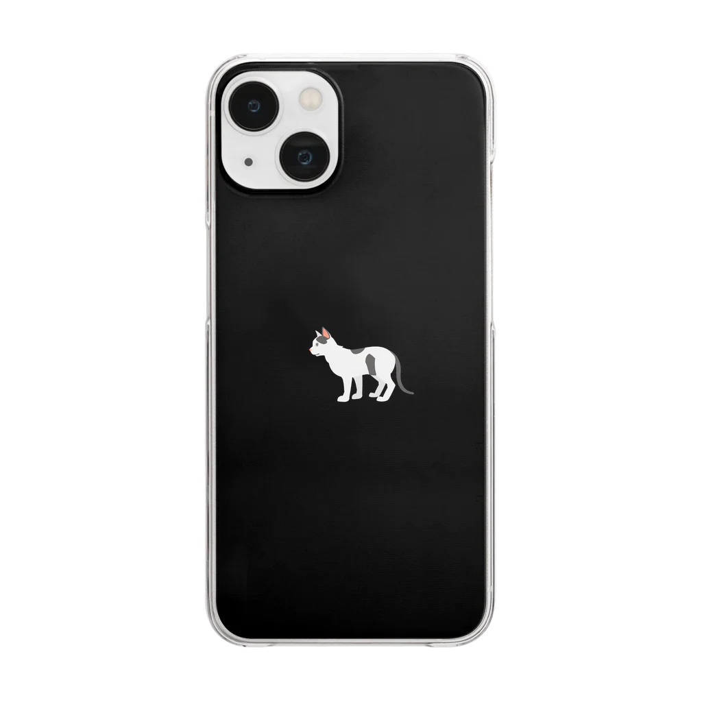 orange_honeyの猫1-16 ぶち猫 Clear Smartphone Case