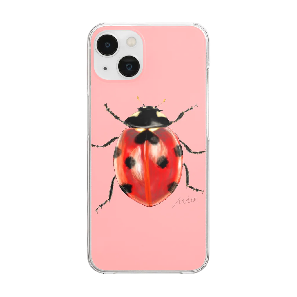 mio worldの幸運の運び屋さん🐞🍀 Clear Smartphone Case