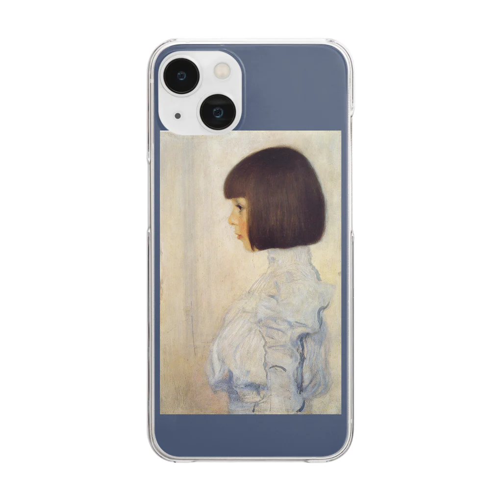 SONOTENI-ARTの001-004　グスタフ・クリムト　『ヘレーネ・クリムトの肖像』　クリア　スマホケース　iPhone 14/14Pro/13/13Pro/12/12Pro/11専用デザイン　CC5-1 Clear Smartphone Case