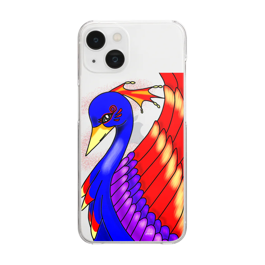 greetenの不死鳥アート  幻想世界 Clear Smartphone Case