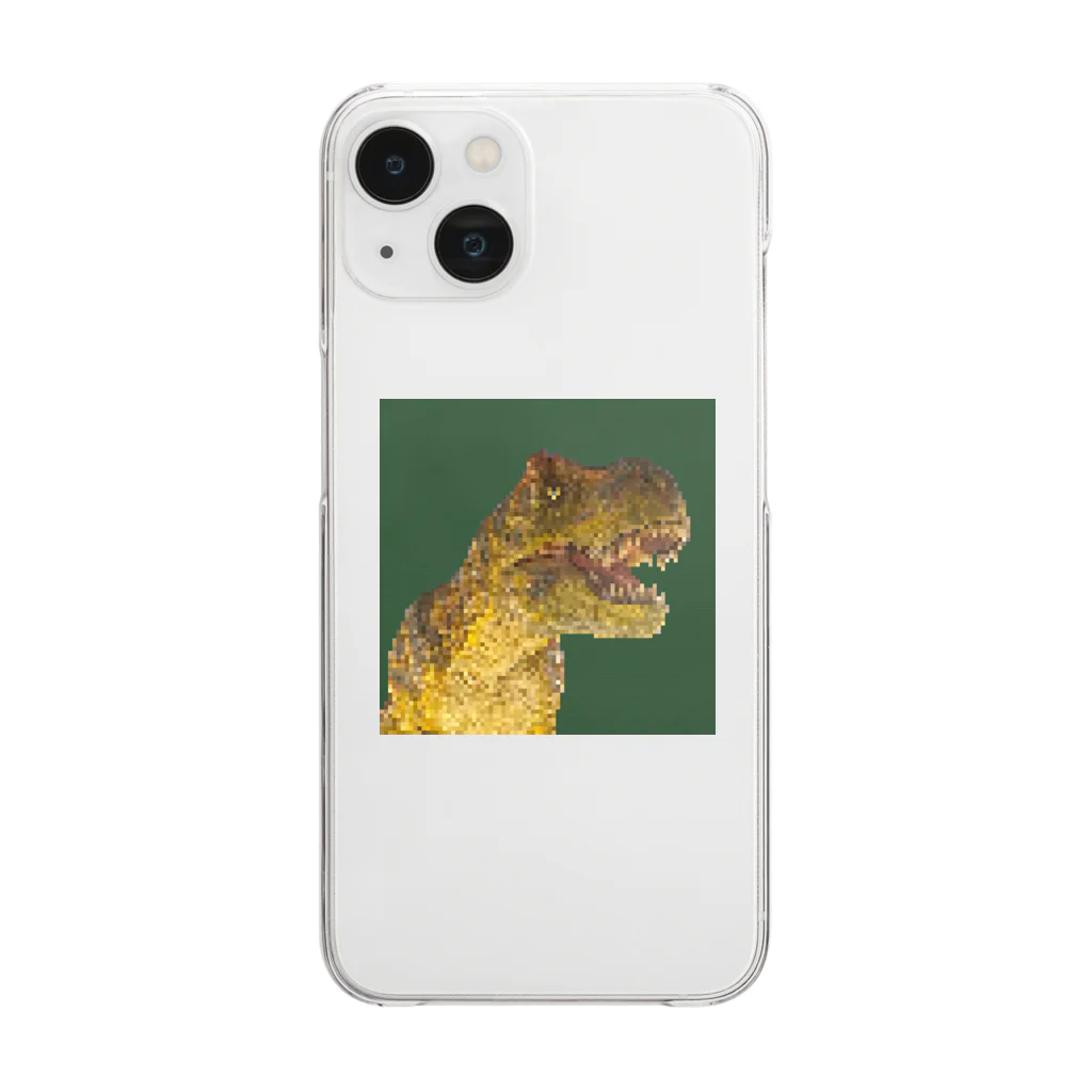 shop pole.のドット絵 ティラノくん Clear Smartphone Case