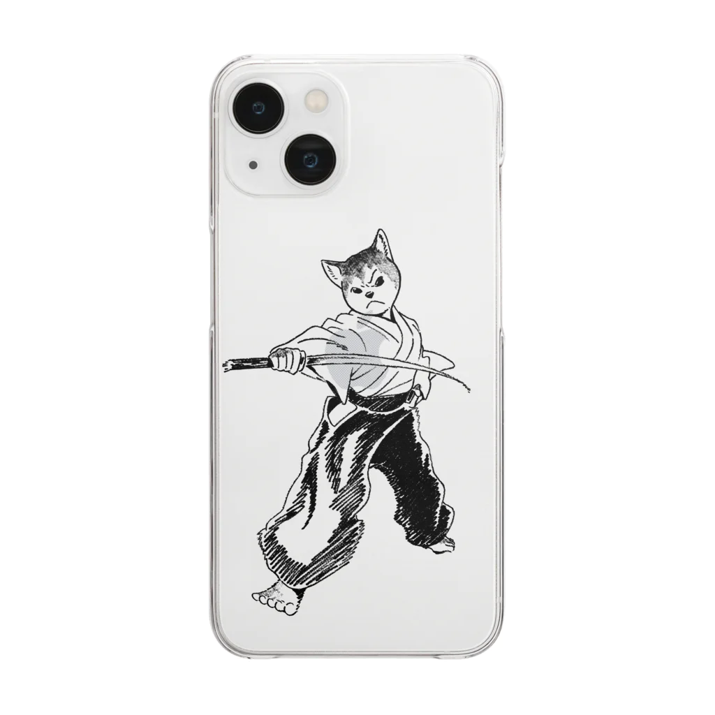 空想画学販売所の柴犬侍　抜刀 Clear Smartphone Case