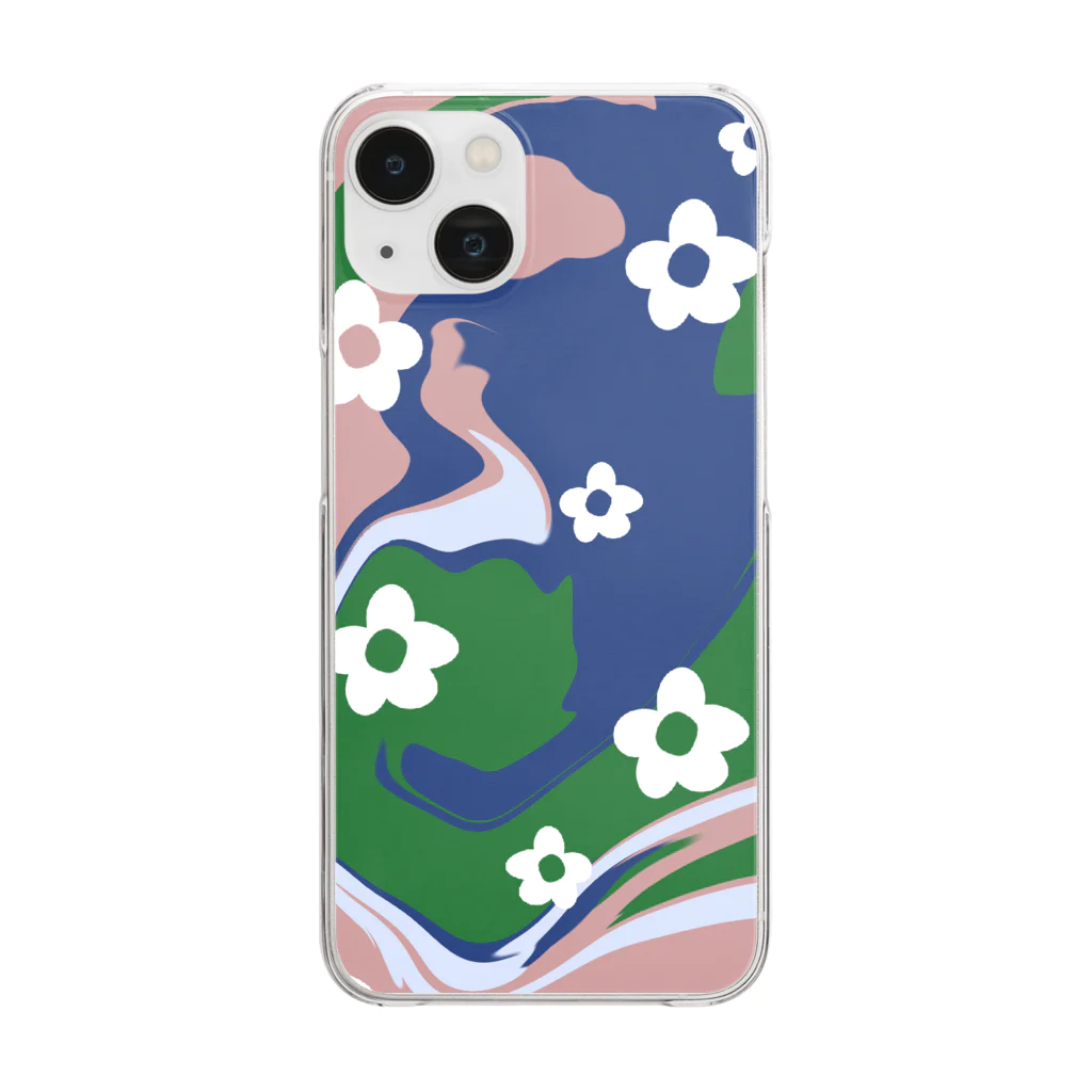 liz__の花 Clear Smartphone Case