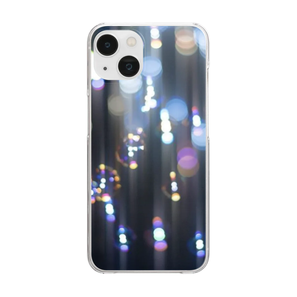 Aoneの音の夜しゃぼん Clear Smartphone Case