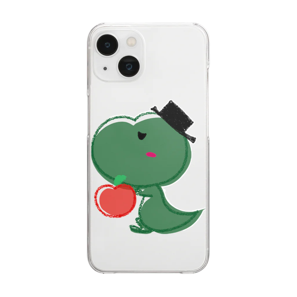 ボタンユリの🍎🦖🎩 Clear Smartphone Case