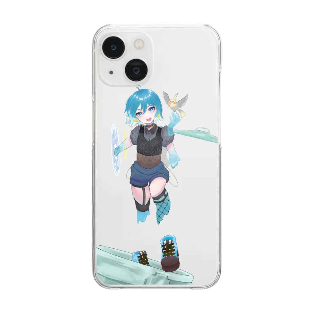 スライムバケツ店の有馬千草ママ冷音ちゃん（右手異空間B） Clear Smartphone Case