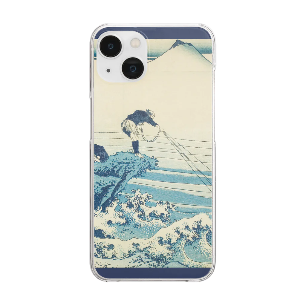 SONOTENI-ARTの003-008　葛飾北斎　『富嶽三十六景　甲州石班沢』　クリア　スマホケース　iPhone 14/14Pro/13/13Pro/12/12Pro/11専用デザイン　CC5-1 Clear Smartphone Case