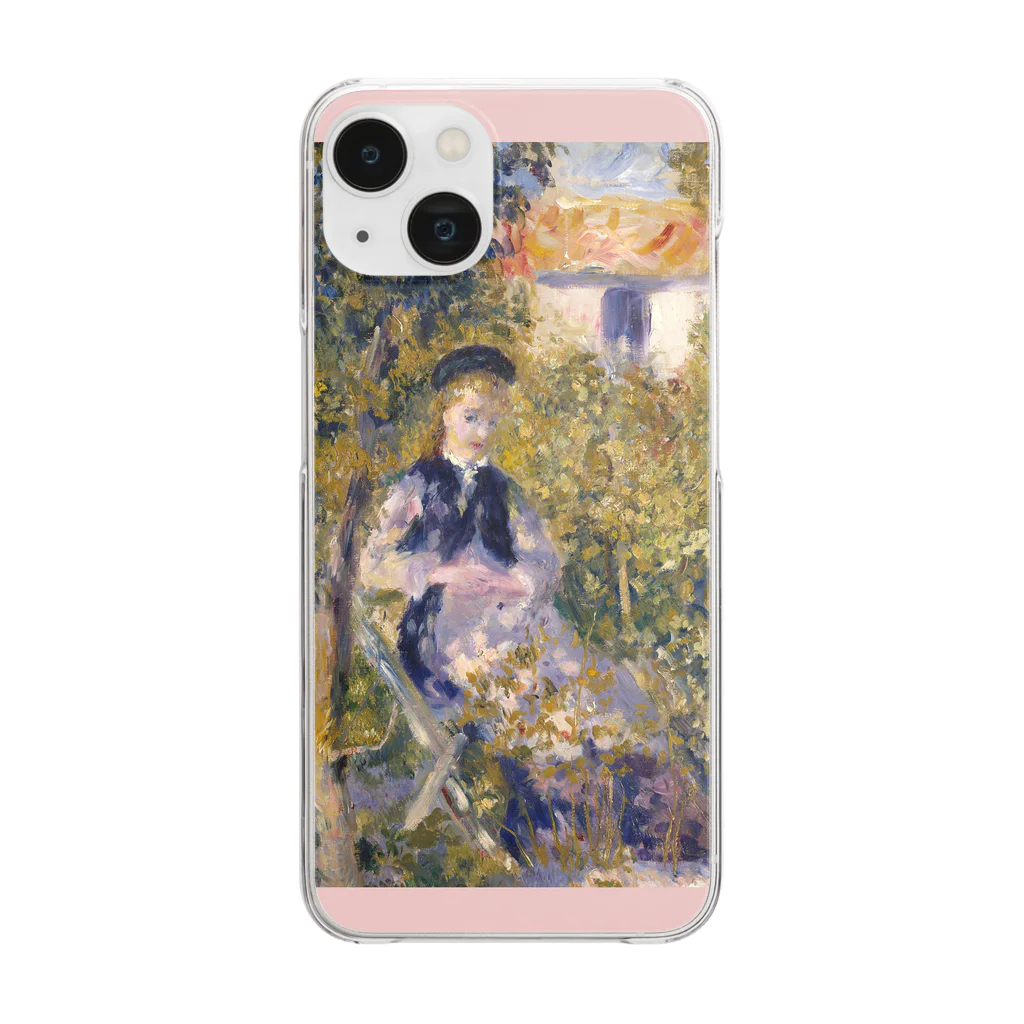 SONOTENI-ARTの016-007　ルノワール　『庭のニニ (ニニ・ロペス)』　クリア　スマホケース　iPhone 14/14Pro/13/13Pro/12/12Pro/11専用デザイン　CC5-1 Clear Smartphone Case