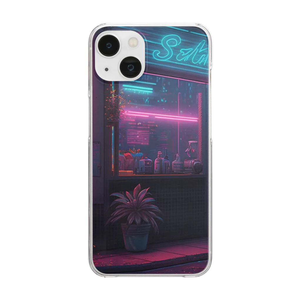 Vibrant Novaのネオンショップ Clear Smartphone Case