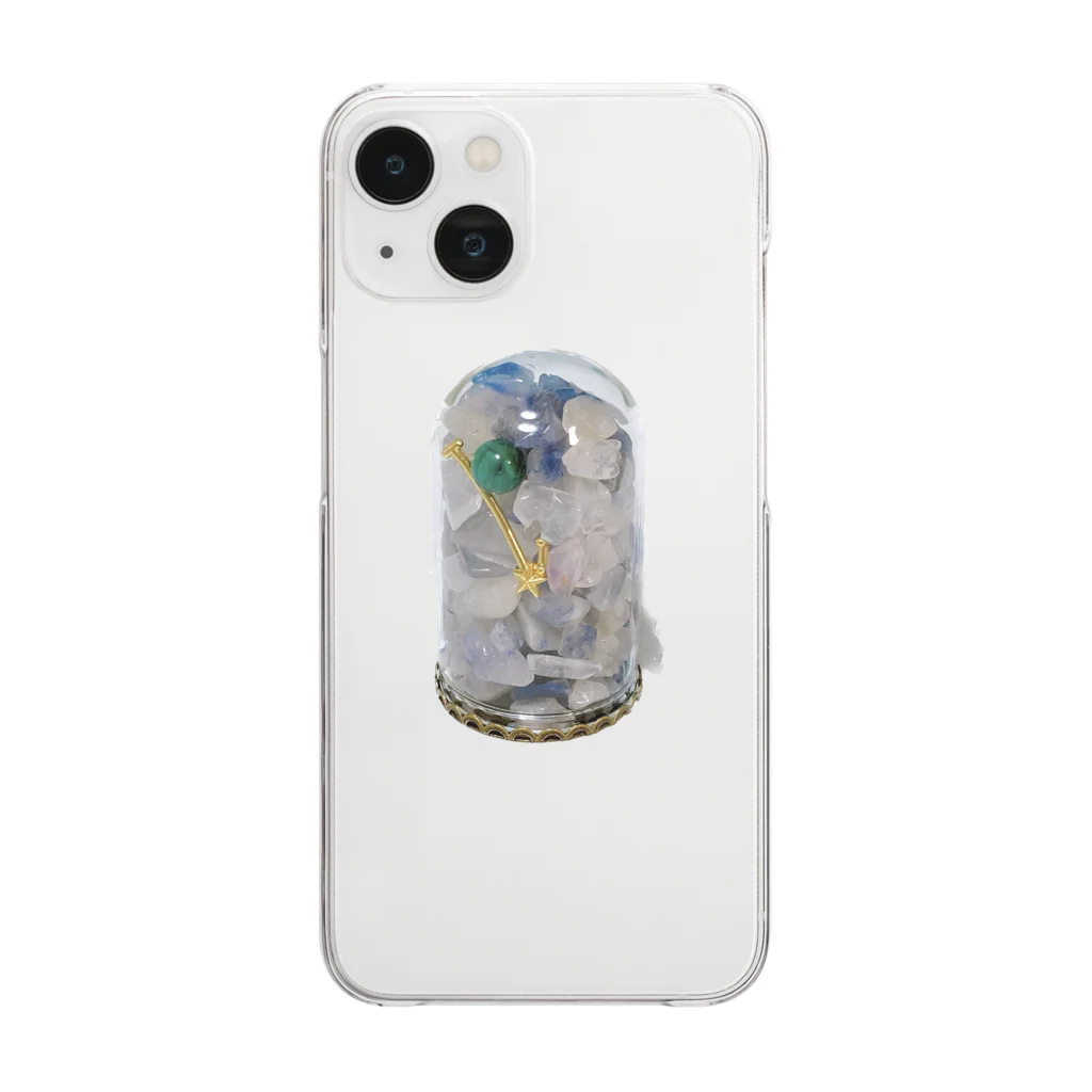 ohkの天然石ガラスドーム Clear Smartphone Case