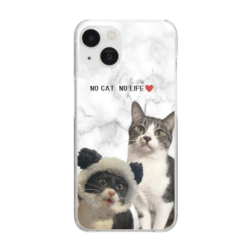 保護猫カフェ キャットローフのねずエリザベス。 Clear Smartphone Case