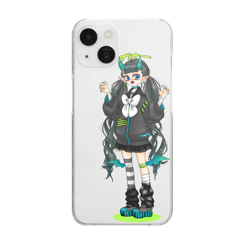 ティダのあおいろちゃん Clear Smartphone Case