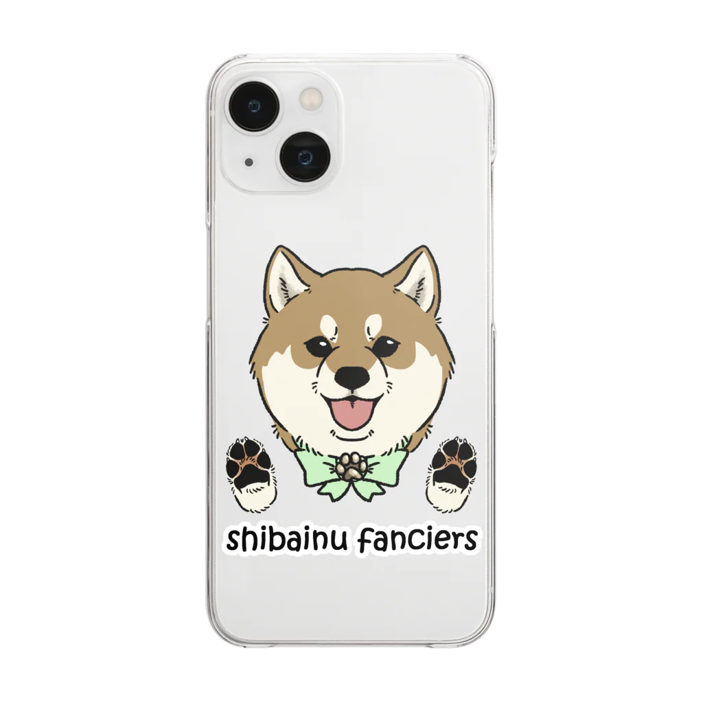 豆つぶのshiba-inu fanciers(赤柴) Clear Smartphone Case