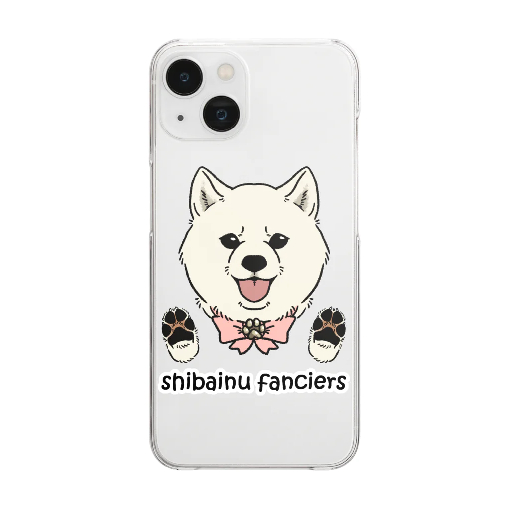 豆つぶのshiba-inu fanciers(白柴) Clear Smartphone Case