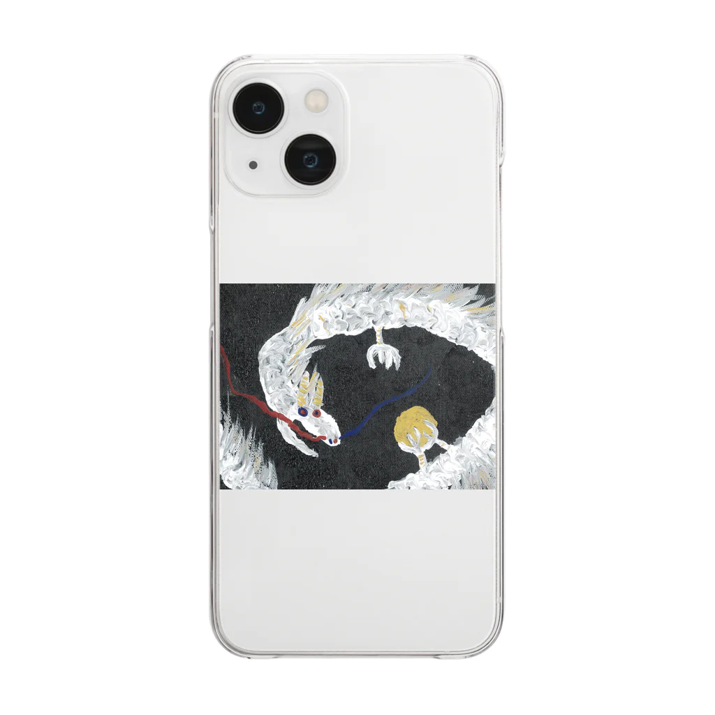 funny dragonのオッドアイドラゴン Clear Smartphone Case