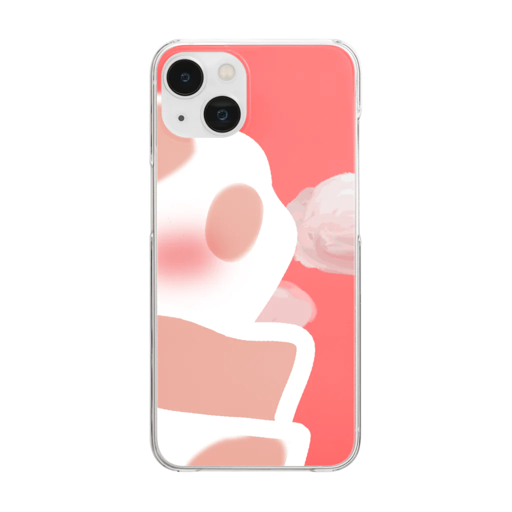 little_cloverのパンダと女子 Clear Smartphone Case