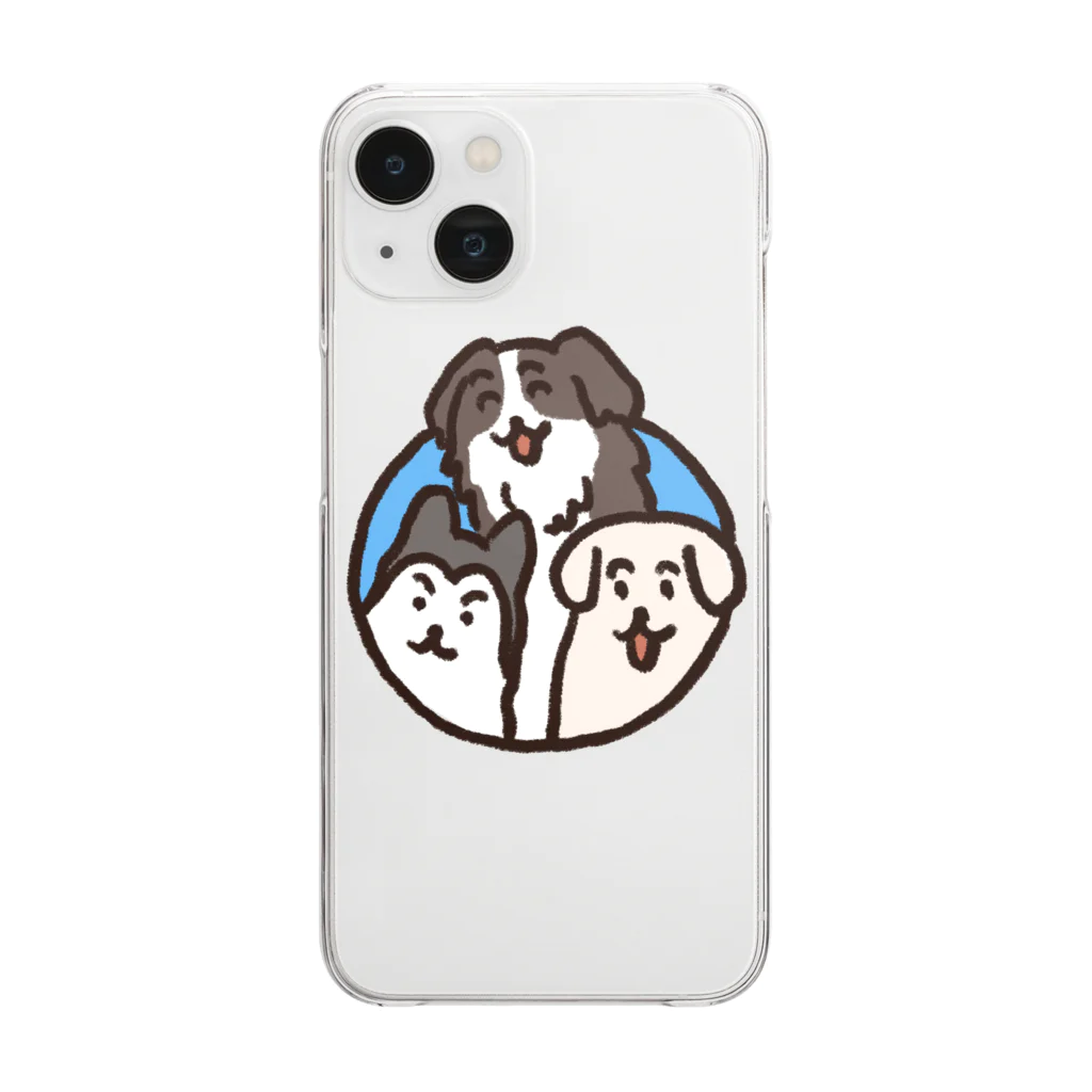 自由の飛び出す犬 Clear Smartphone Case