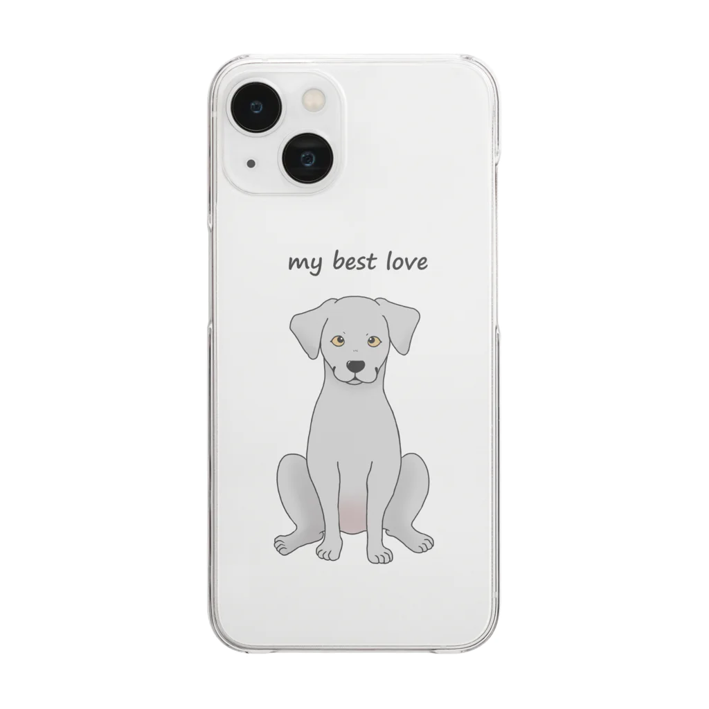 わんライフガーデンのOh my dog！ワイマラナー(ブラウンアイ) Clear Smartphone Case