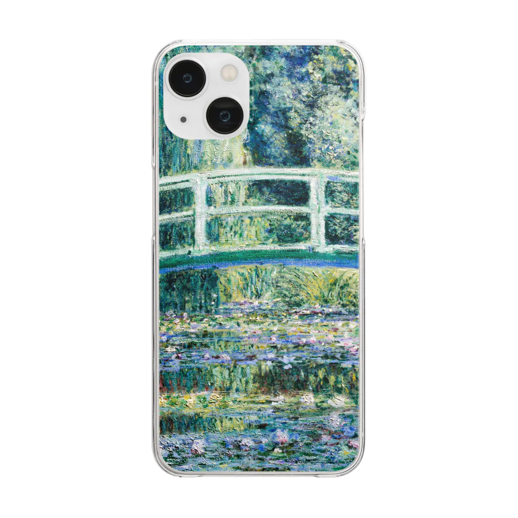 MUGEN ARTのモネ　睡蓮の池と日本の橋　Claude Monet　 クリアスマホケース