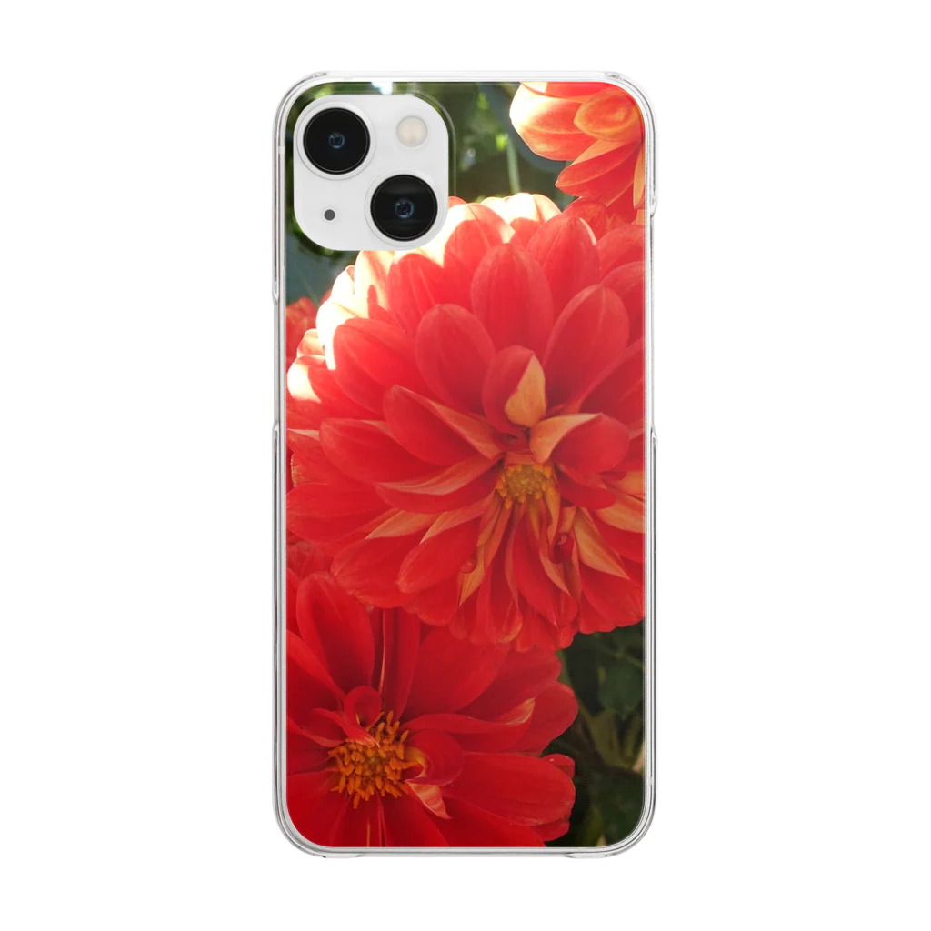 じょにーのflower orange Clear Smartphone Case