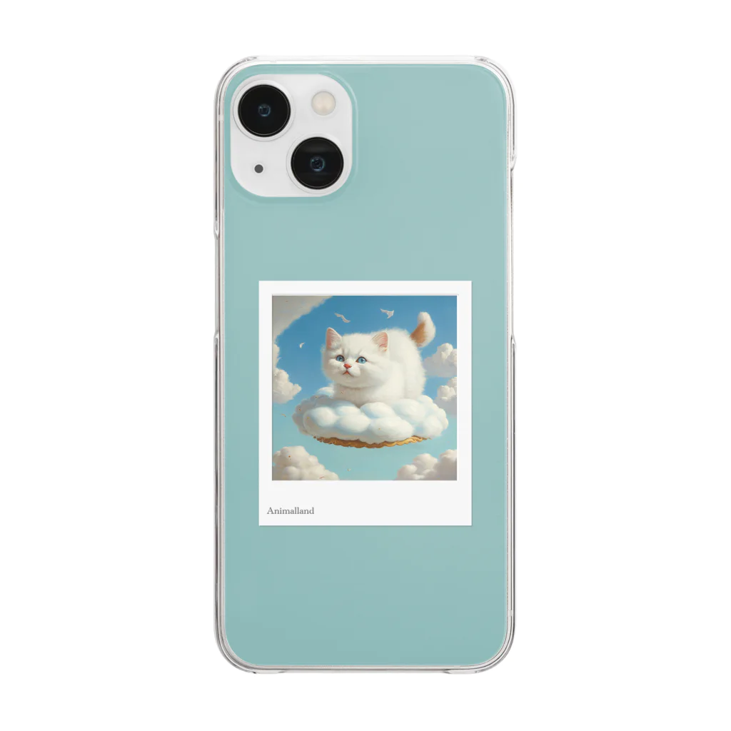AnimallandのKittyonpiecloud_猫雲　by Animalland Clear Smartphone Case