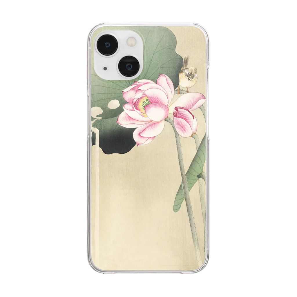 MUGEN ARTの小原古邨　蓮と雀　Ohara Koson / Songbird and Lotus Clear Smartphone Case