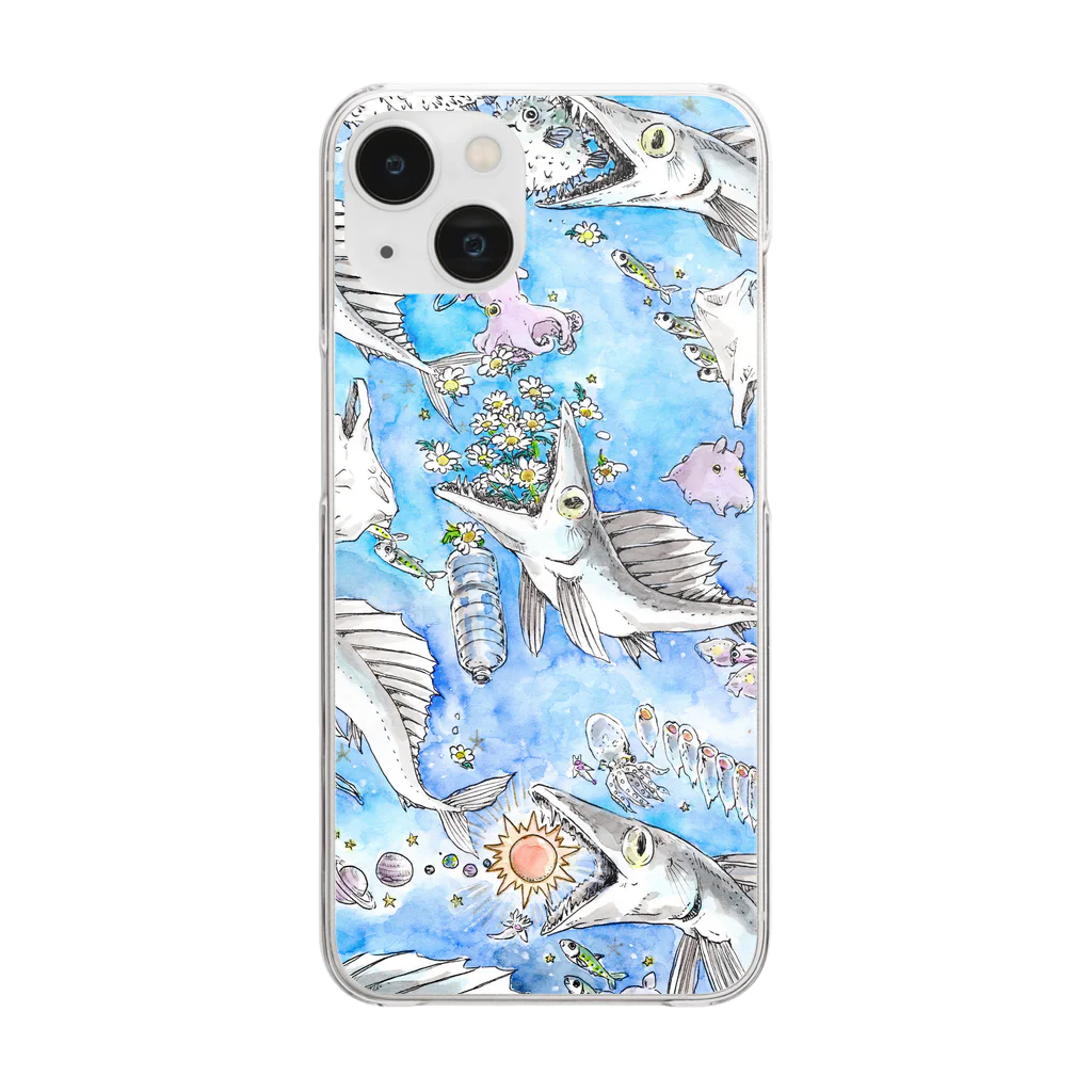 MoChi_Megの深海のBLACK BOXミズウオシリーズ Clear Smartphone Case