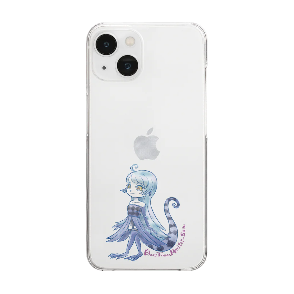 LusterAのアオホソオオトカゲさん Clear Smartphone Case