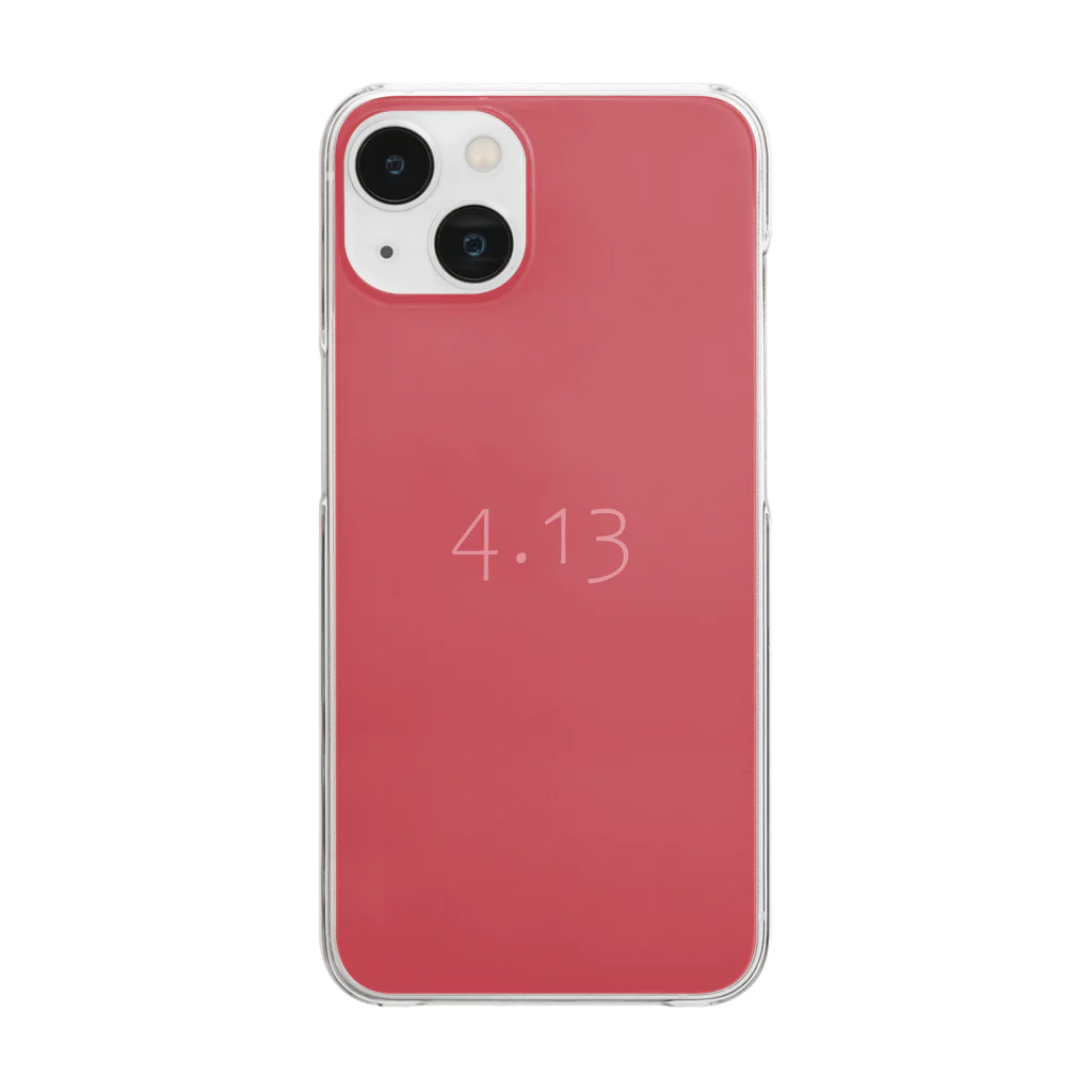 「Birth Day Colors」バースデーカラーの専門店の4月13日の誕生色「ロココ・レッド」 Clear Smartphone Case