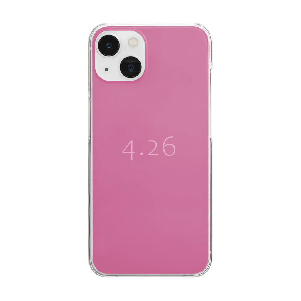 「Birth Day Colors」バースデーカラーの専門店の4月26日の誕生色「アイビス・ローズ」 Clear Smartphone Case