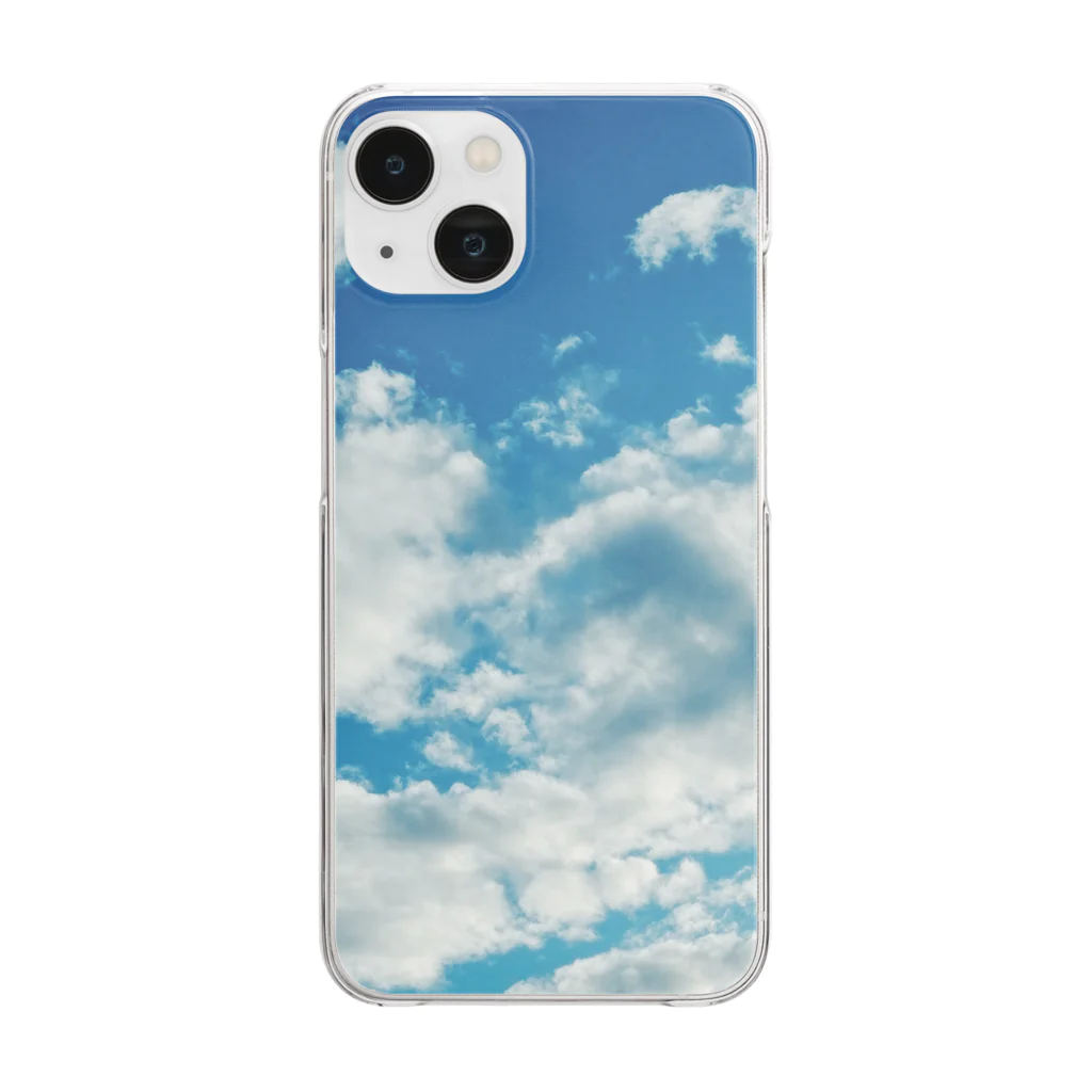 うむうむのくもくも、もくもく(青空) Clear Smartphone Case