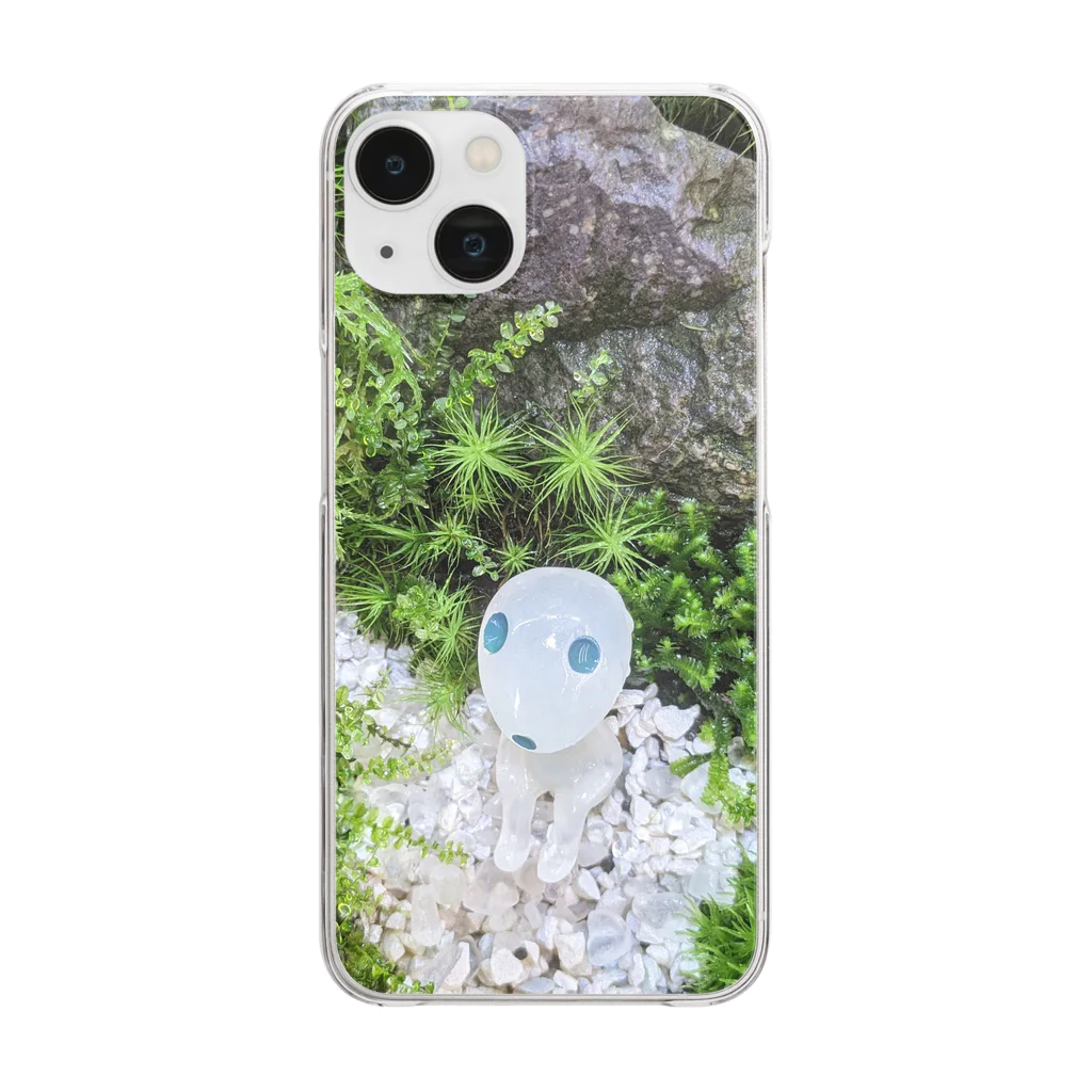 アトリエWindwingの苔テラリウム　雅 Clear Smartphone Case