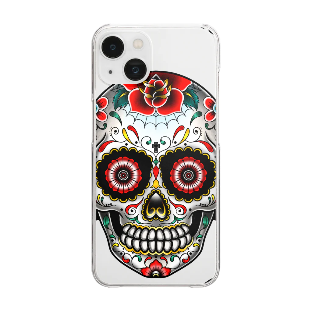 Demon Lord 9 tailsの『Dia De Los Muertos🌹（ﾜﾝﾎﾟｲﾝﾄ）』 Clear Smartphone Case