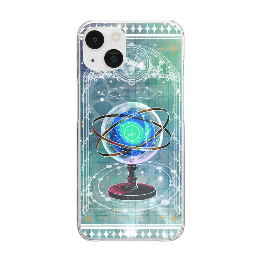 Δray☆storeのブルカニロ博士の研究〜天球儀(白) Clear Smartphone Case