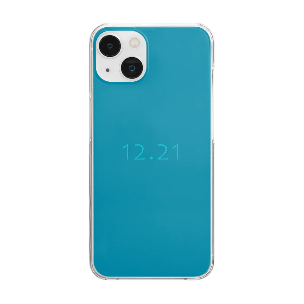 「Birth Day Colors」バースデーカラーの専門店の12月21日の誕生色「カリビアン・シー」 Clear Smartphone Case