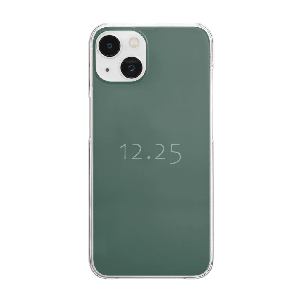 「Birth Day Colors」バースデーカラーの専門店の12月25日の誕生色「ハンター・グリーン」 Clear Smartphone Case