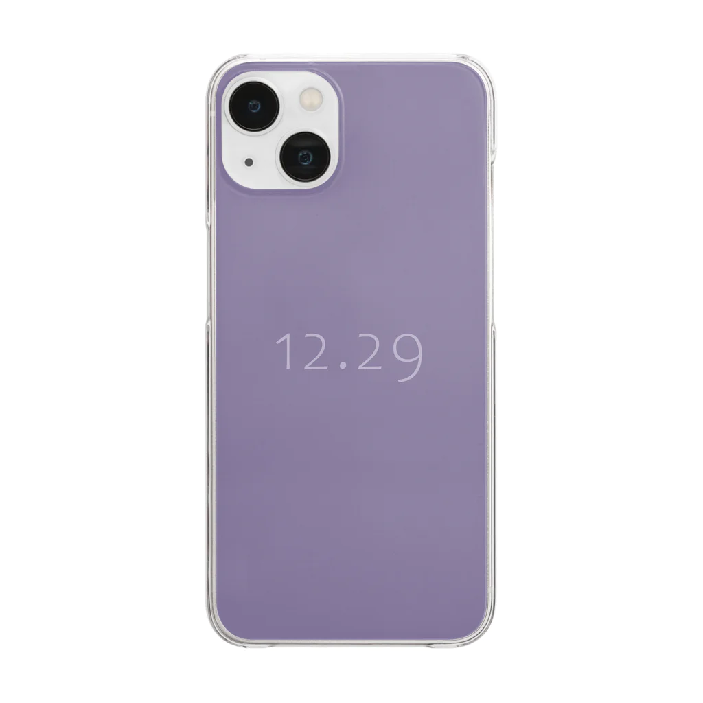 「Birth Day Colors」バースデーカラーの専門店の12月29日の誕生色「パープル・ヘイズ」 Clear Smartphone Case