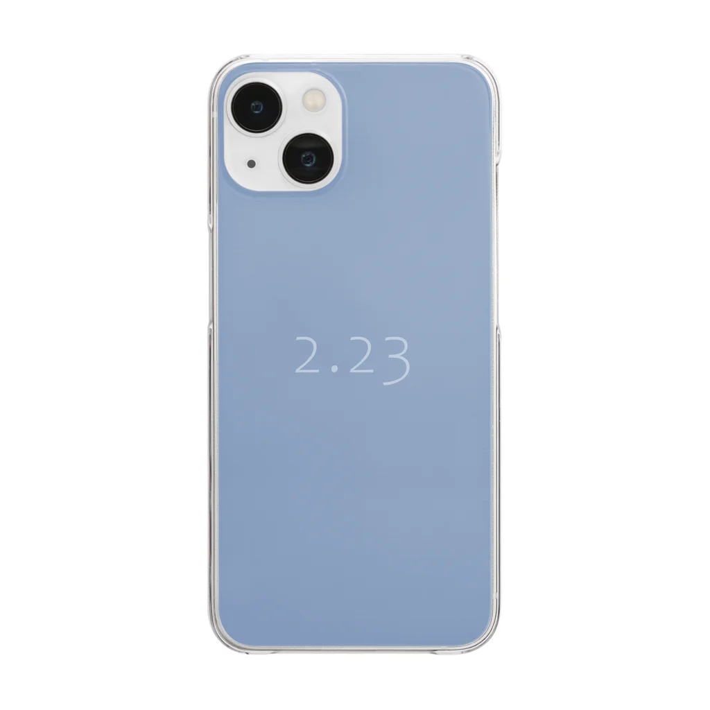 「Birth Day Colors」バースデーカラーの専門店の2月23日の誕生色「フォーエバー・ブルー」 Clear Smartphone Case