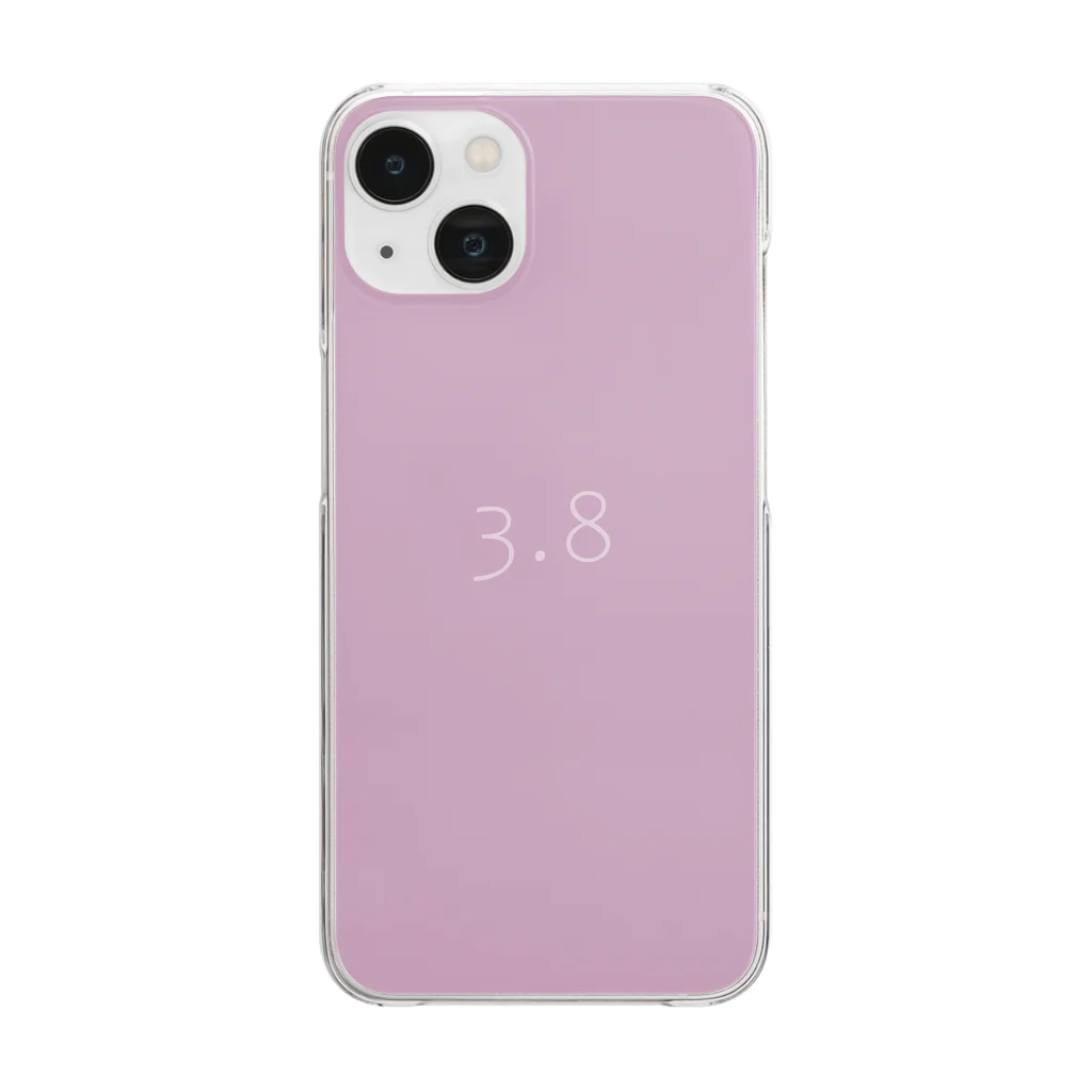 「Birth Day Colors」バースデーカラーの専門店の3月8日の誕生色「モーヴ・ミスト」 Clear Smartphone Case